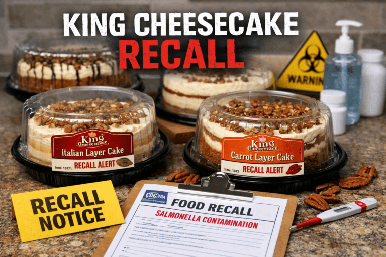 king cheesecake recall