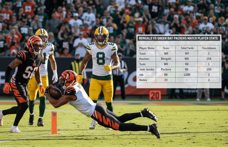 Bengals vs Green Bay Packers Match Player Stats
