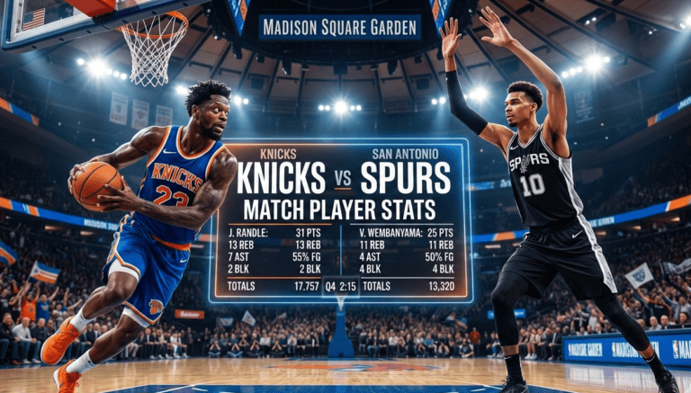 knicks vs san antonio spurs match player stats