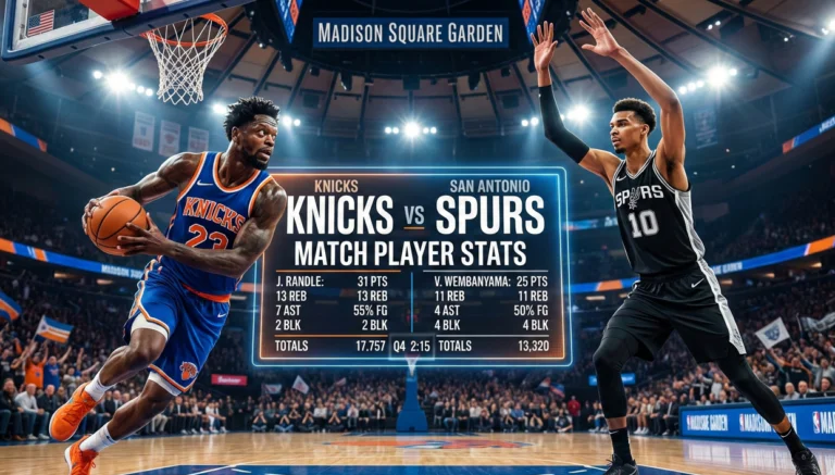 knicks vs san antonio spurs match player stats