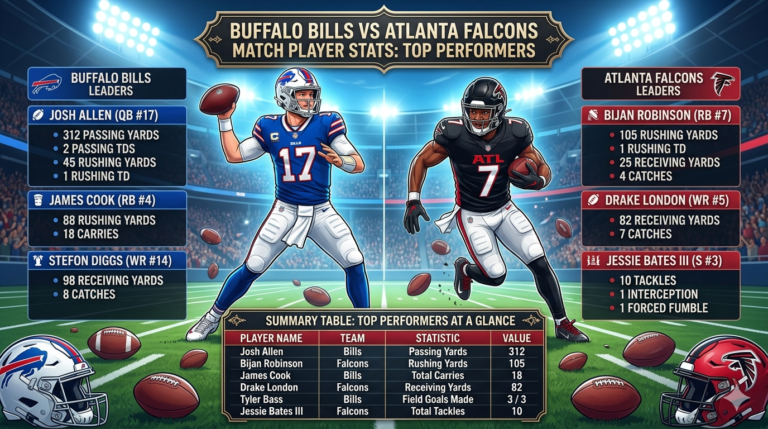 buffalo bills vs atlanta falcons match player stats