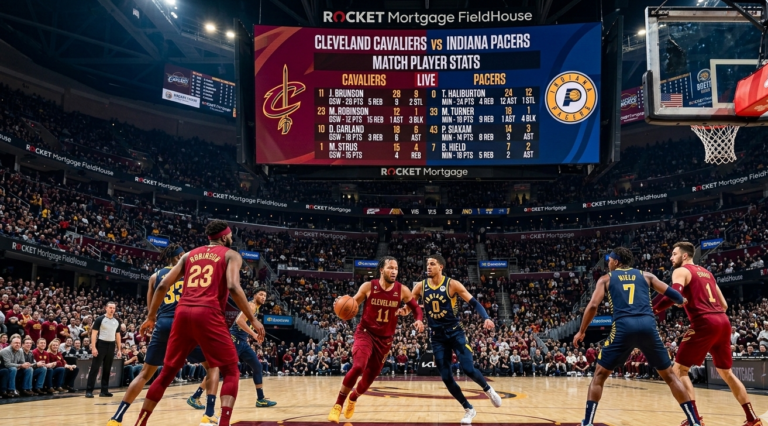 Cleveland Cavaliers vs Pacers Match Player Stats