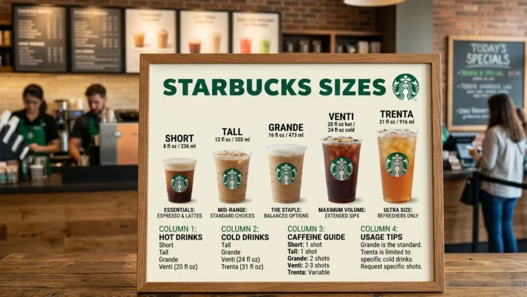 starbucks sizes