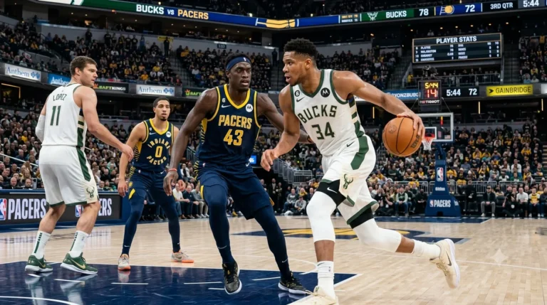 milwaukee bucks vs pacers match player stats