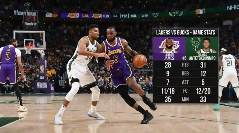 lakers vs milwaukee bucks match player stats