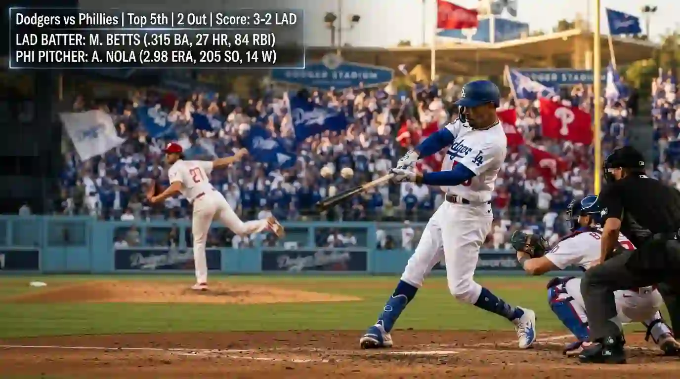 dodgers vs phillies match player stats