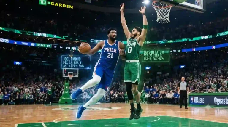 76ers vs celtics match player stats