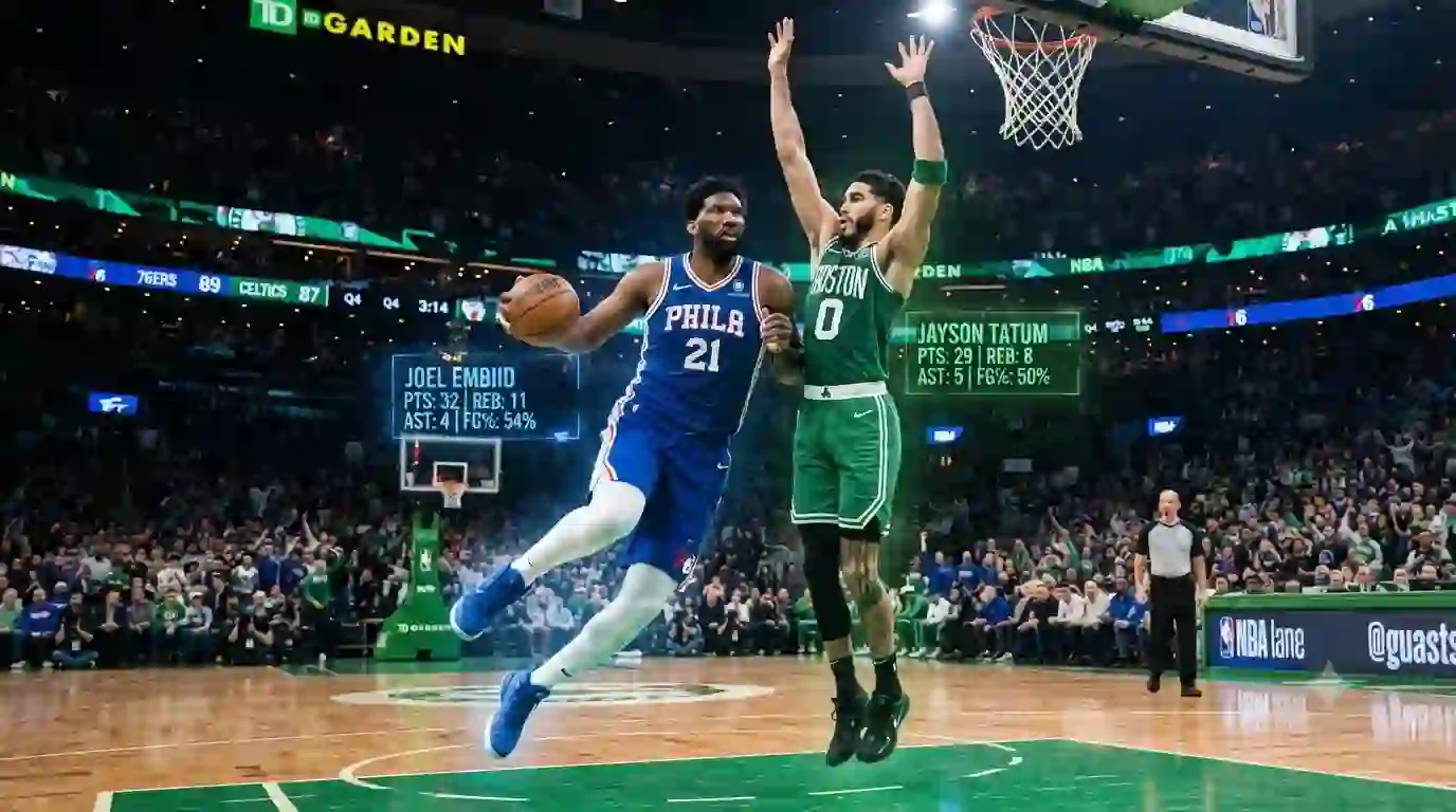 76ers vs celtics match player stats