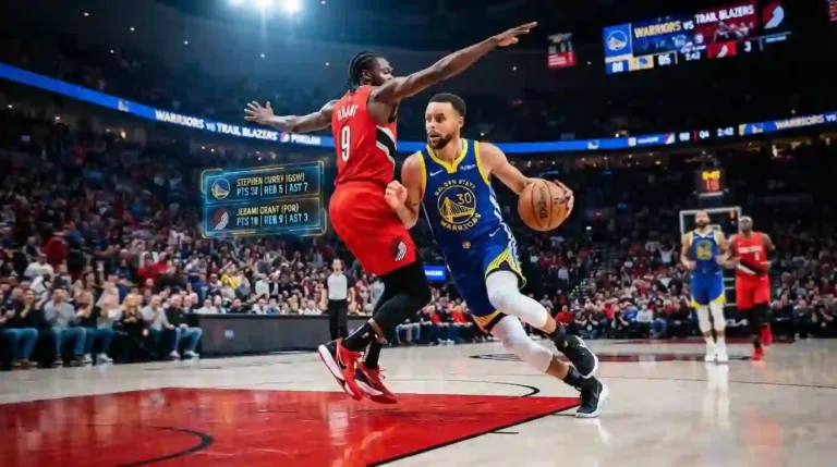 golden state warriors vs portland trail blazers match player stats