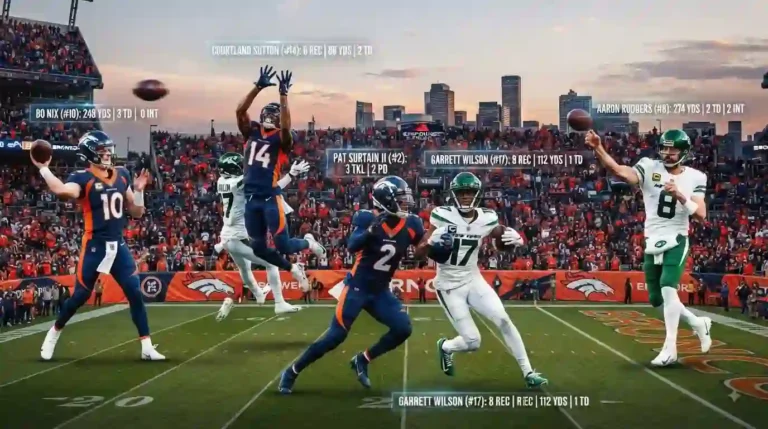 denver broncos vs new york jets match player stats