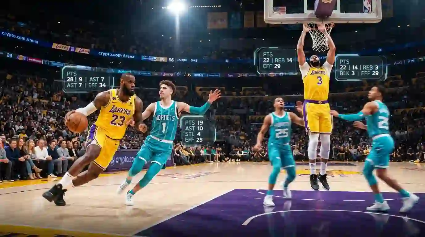 lakers vs charlotte hornets match player stats