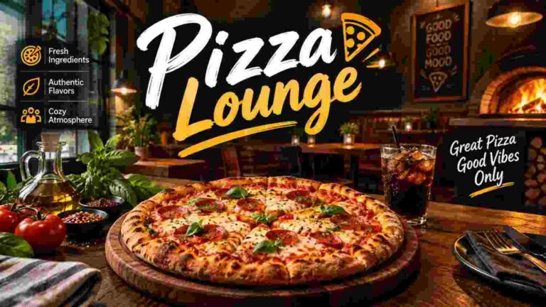 Pizza Lounge featuring fresh pepperoni pizza in a cozy restaurant setting